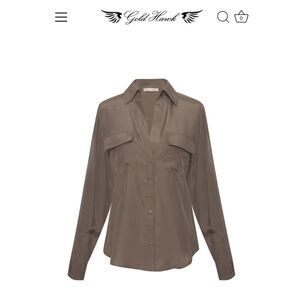 Gold Hawk Button Down